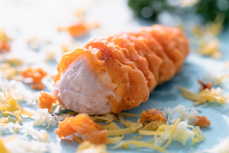 「チェダー」と「ゴーダ」の2種類のチーズをブレンド