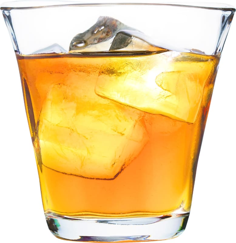 「紀州南高梅の黒糖梅酒グラス」（164円）