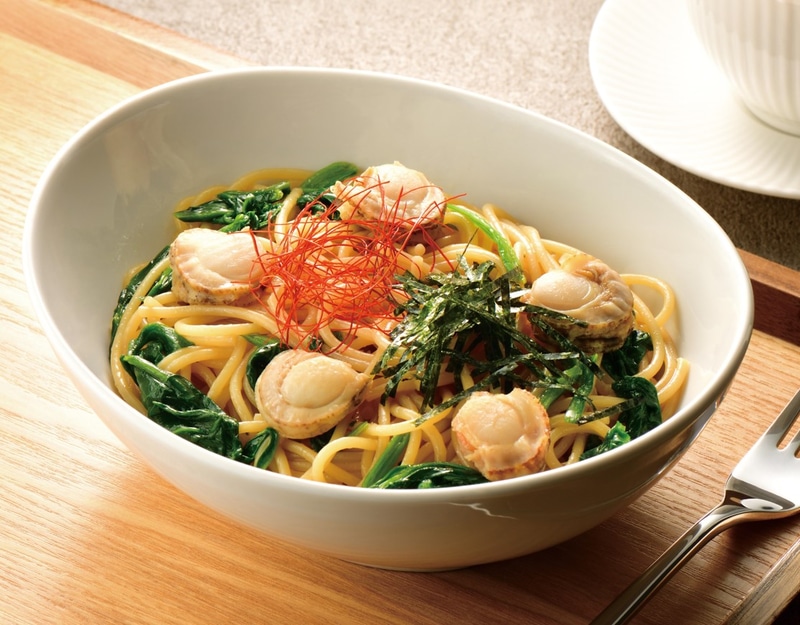 「パスタ 北海道産ホタテのバター醤油」