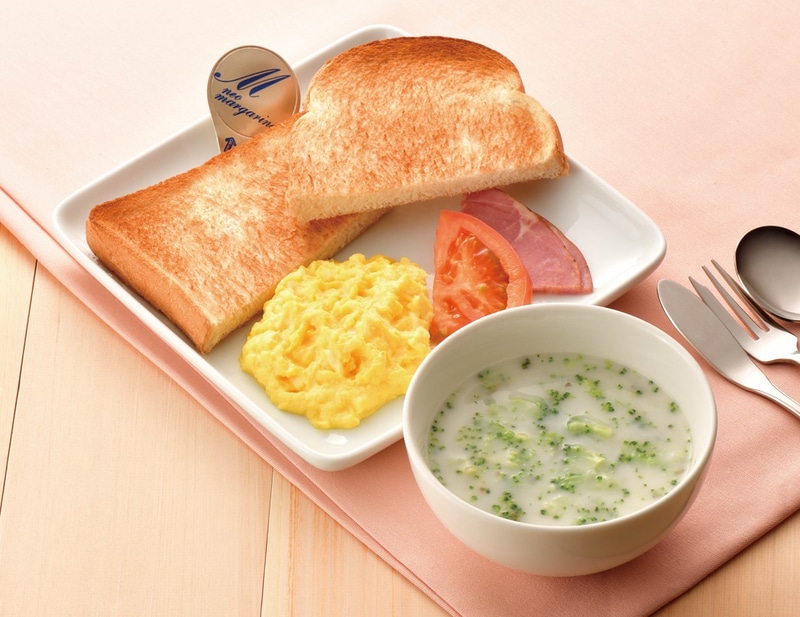 「あったかモーニングプレート ブロッコリーチーズポタージュ」