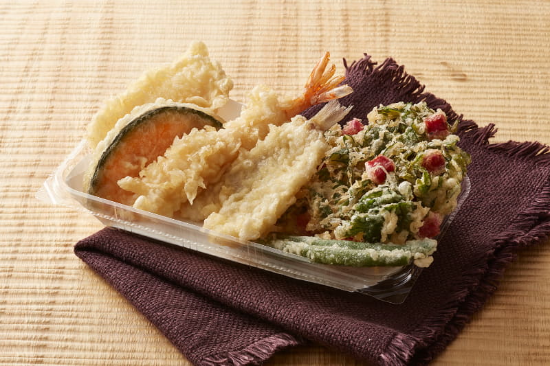 春菊のかき揚げ＋天ぷら盛合わせ