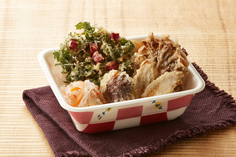 冬野菜の天丼弁当