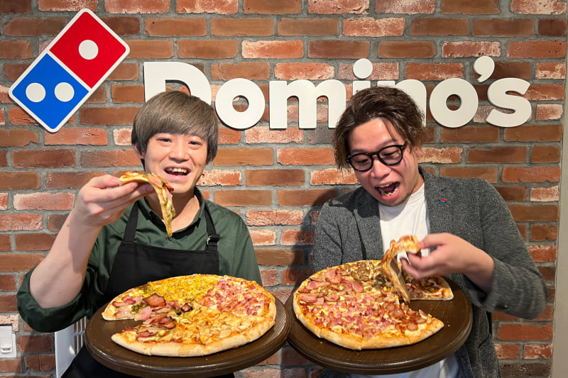 ドミノ・ピザ ジャパン マーケティング部 メニューイノベーション課の小湊悠太郎氏（左）とデジタルマーケティング部 ソーシャルメディアマーケティング課 マネージャーの小山魁理氏（右）