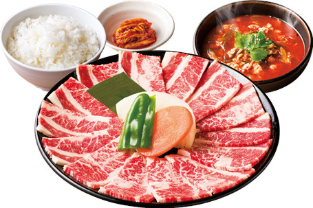 カルビ＆ユッケジャン定食（150g）