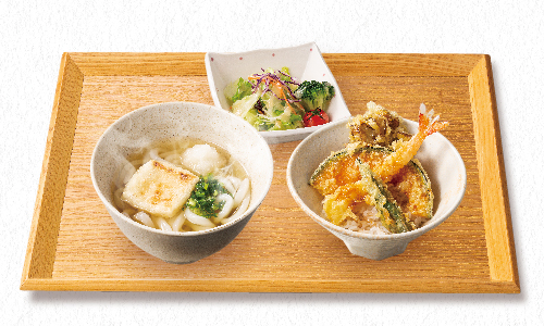 小揚げもちみぞれうどんと小天丼セット