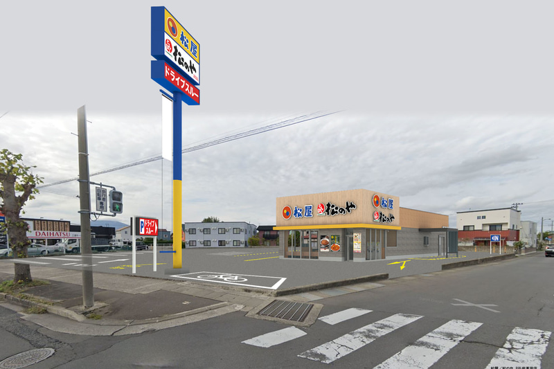 牛めしの「松屋」ととんかつの「松のや」の複合型店舗「弘前高田店」
