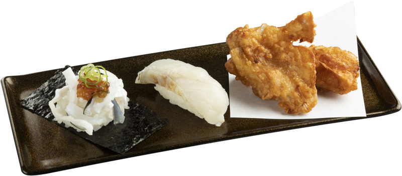 「とらふぐ3種盛り」（748円）