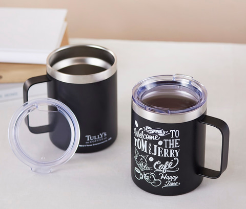TULLY'S COFFEE - 17日迄⭕️タリーズ×トムとジェリーステンレスタンブラー ぬいぐるみキーホルダー タリーズ、「トムとジェリー」コラボのドリンク/フード/グッズ