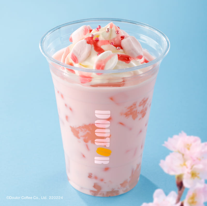 ドトールコーヒー「マシュマロふんわり さくらオレ ～わらび餅～」