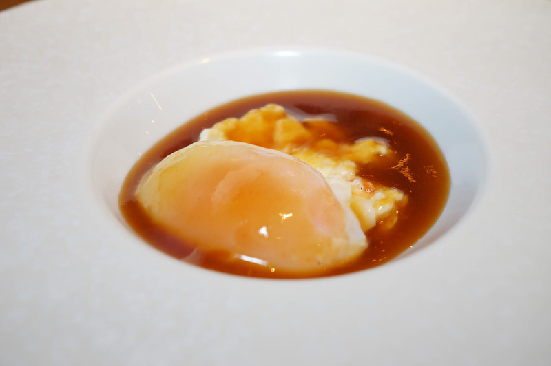 説明会オリジナルメニューのタレポテトサラダ