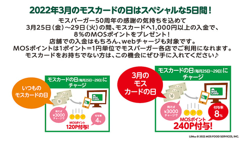 モスバーガー、50周年記念で「MOSポイント2倍プレゼント」 - グルメ Watch