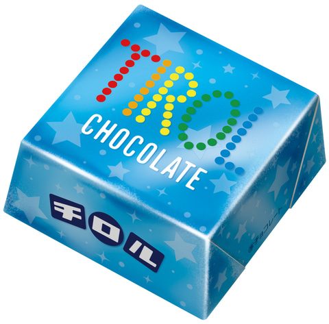 チロルチョコ、ソーダフレーバー3種アソートの「ビッグチロル〈ブルー