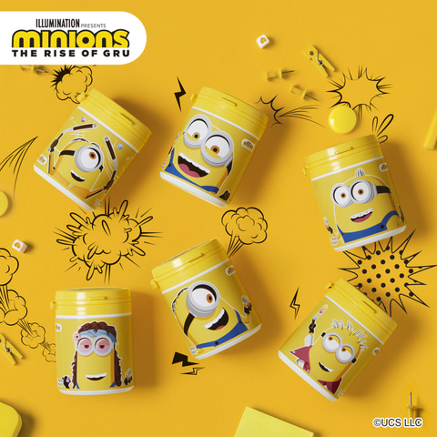 ロッテ ミニオンデザインの モナ王バニラ モナ王宇治抹茶 キシリトールガム Enjoy Cubeアソートボトル グルメ Watch