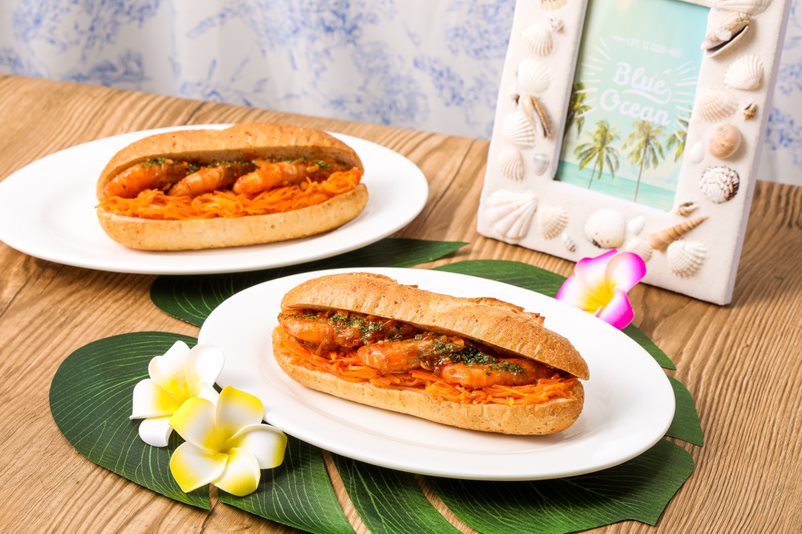 「ガーリックシュリンプサンド」