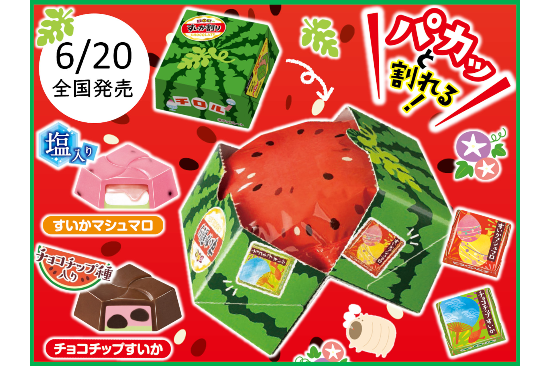 チロルチョコ「チロルのすいか割りBOX」