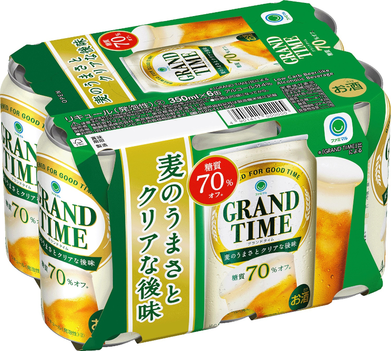 「グランドタイム 糖質70％オフ 350ml×6缶」（680円）