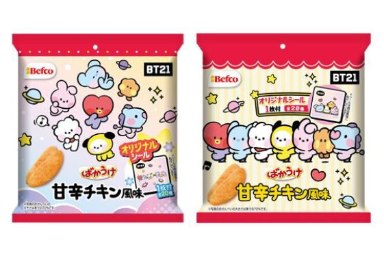 栗山米菓「BT21ばかうけ甘辛チキン風味」
