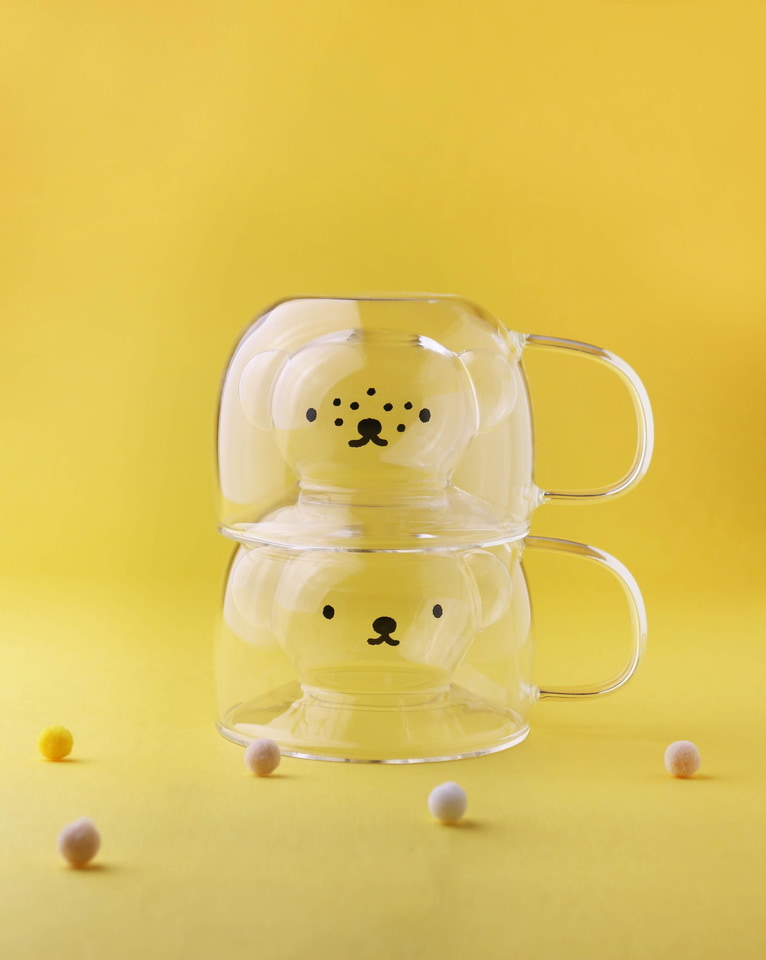 ミッフィーの友達「ボリス」「バーバラ」のダブルウォールグラス