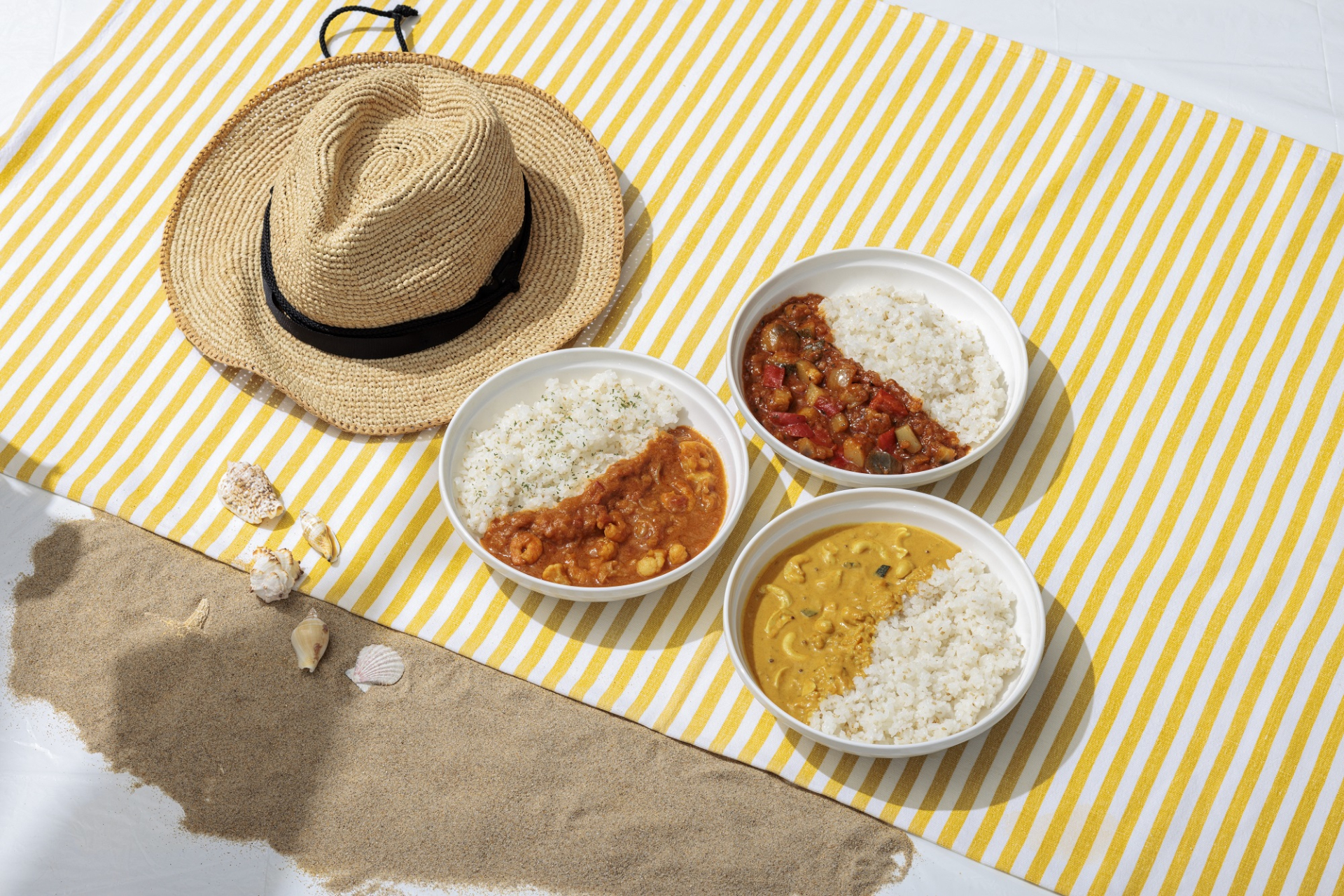 海のカレーセット、山のカレーセット