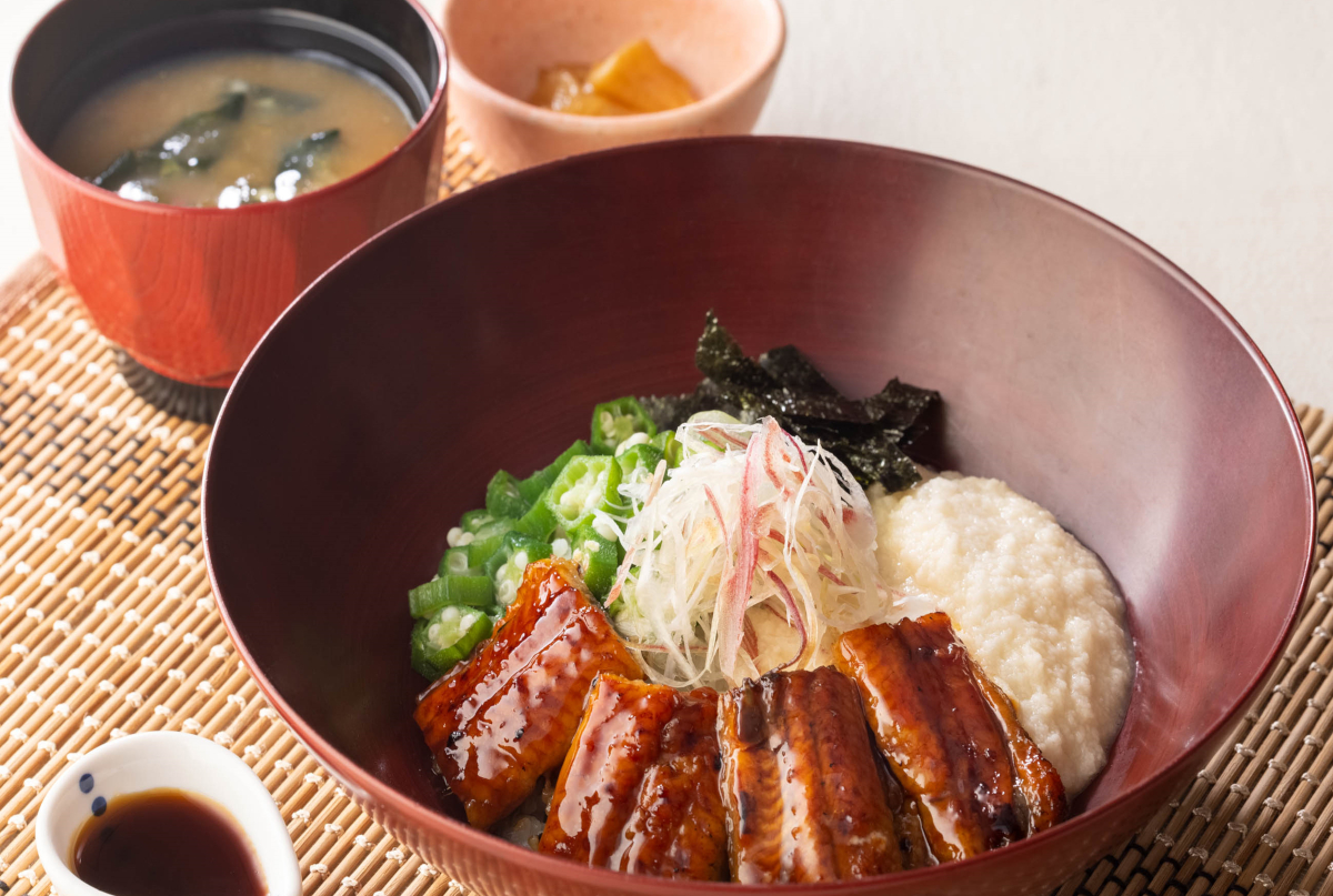 「うなとろ丼」（単品1480円/定食1580円）