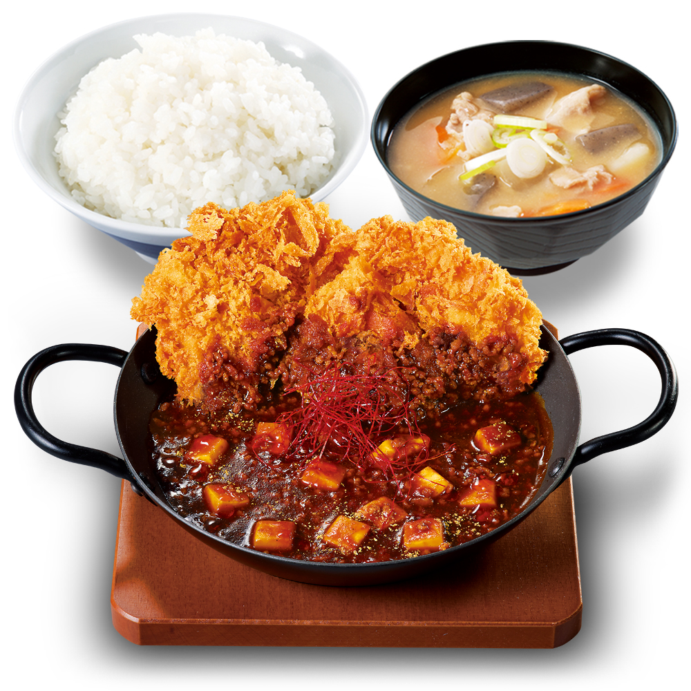 シビ辛麻婆チキンカツ定食（825円）