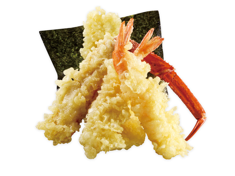 かにえび天ぷら盛り合わせ