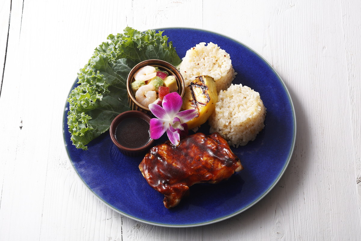 ランチ ガーリックシュリンププレート