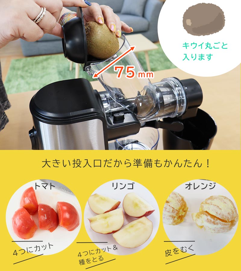 栄養素を壊しにくい低速回転式のジューサー「フレッシュスロー