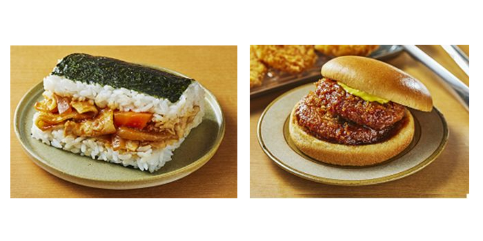 ローソン「半田屋」監修「おにぎりサンド 豚汁風」「ダブルチキンカツバーガー」