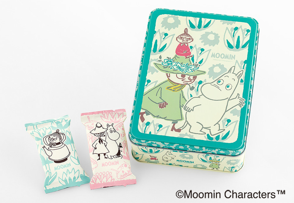 ムーミン×シュガーバターの木、スナフキン・リトルミイのデザイン缶