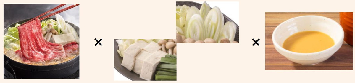 サッとしゃぶしゃぶした柔らかい黒毛和牛と長ネギ・木綿豆腐を一緒にごまだれにつけるのがおすすめ
