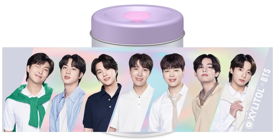ロッテ「キシリトール×BTS プレミアム缶＜スマイルソーダ