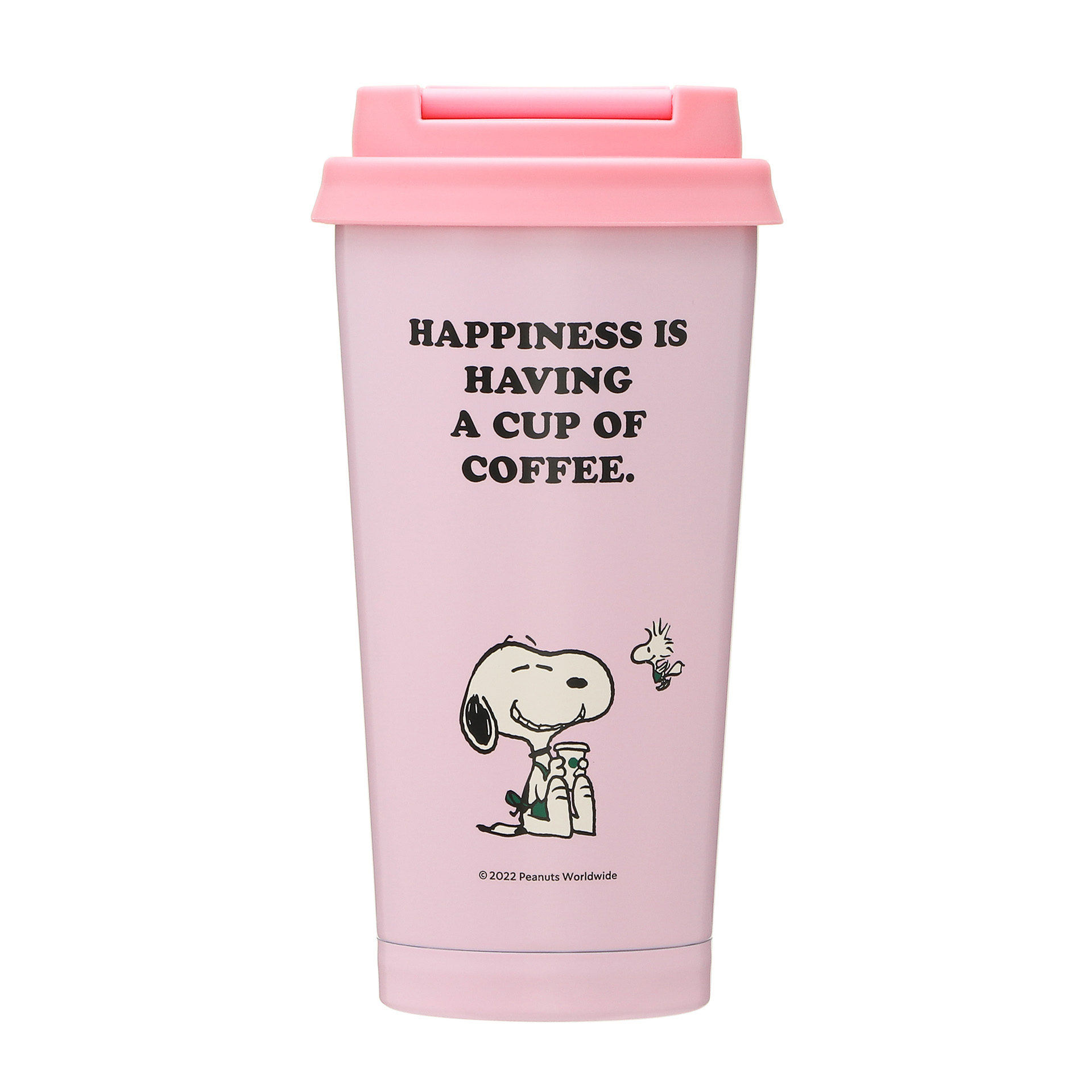 「ステンレスToGoロゴタンブラー PEANUTS 473ml ピンク」（4900円）