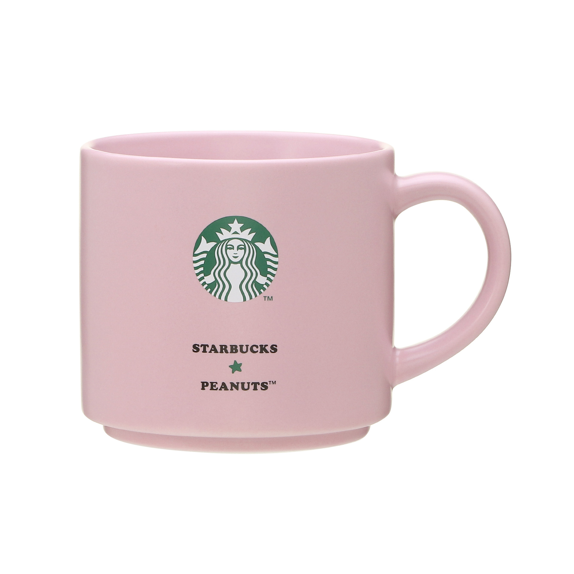 「スタッキングマグ PEANUTS 355ml グリーン/ピンク/グレー」（各2900円）