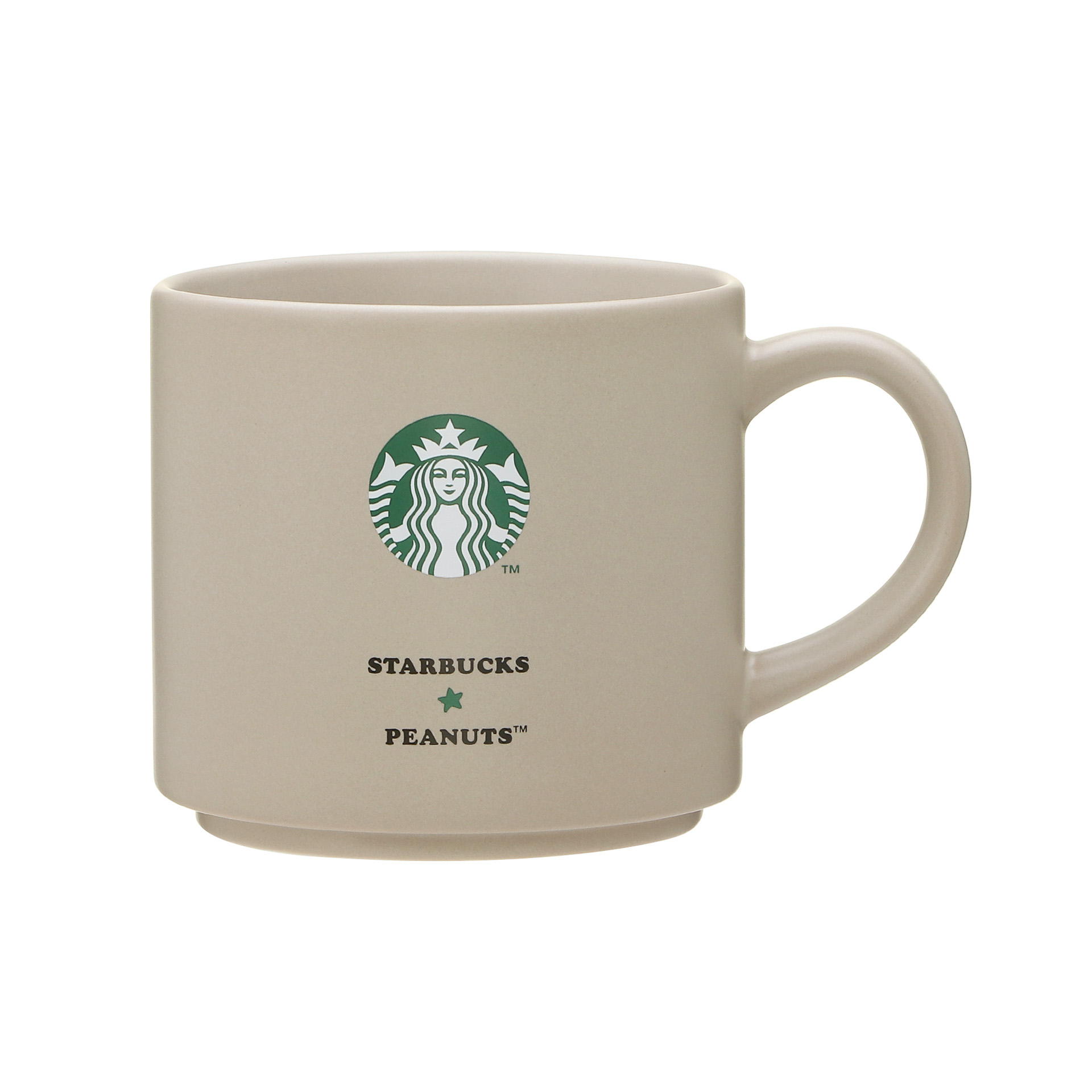 「スタッキングマグ PEANUTS 355ml グリーン/ピンク/グレー」（各2900円）