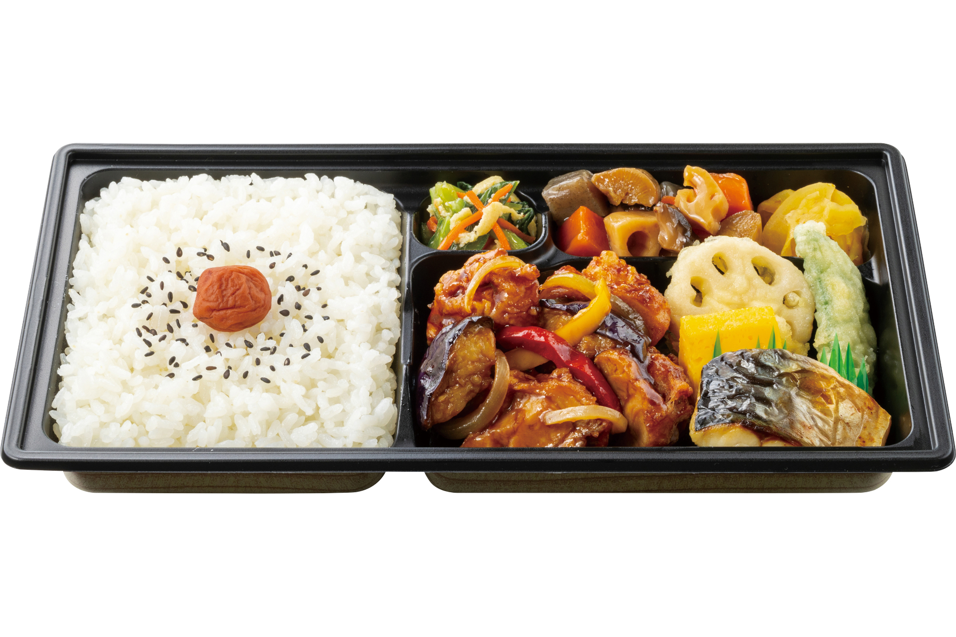 黒酢酢鶏の幕の内弁当