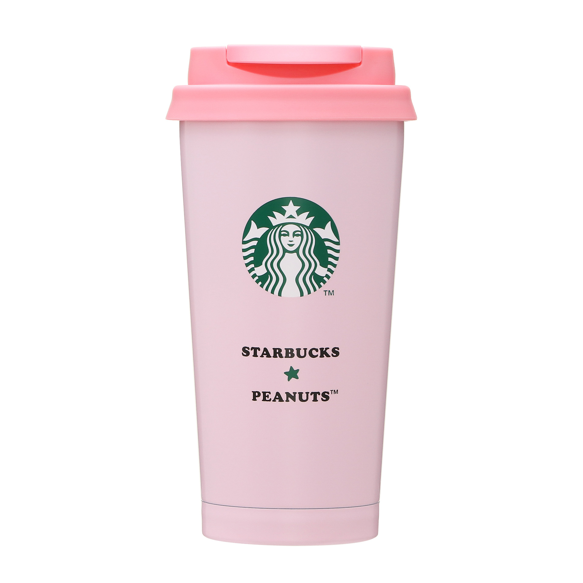 「ステンレスToGoロゴタンブラー PEANUTS 473ml ピンク」（4900円）