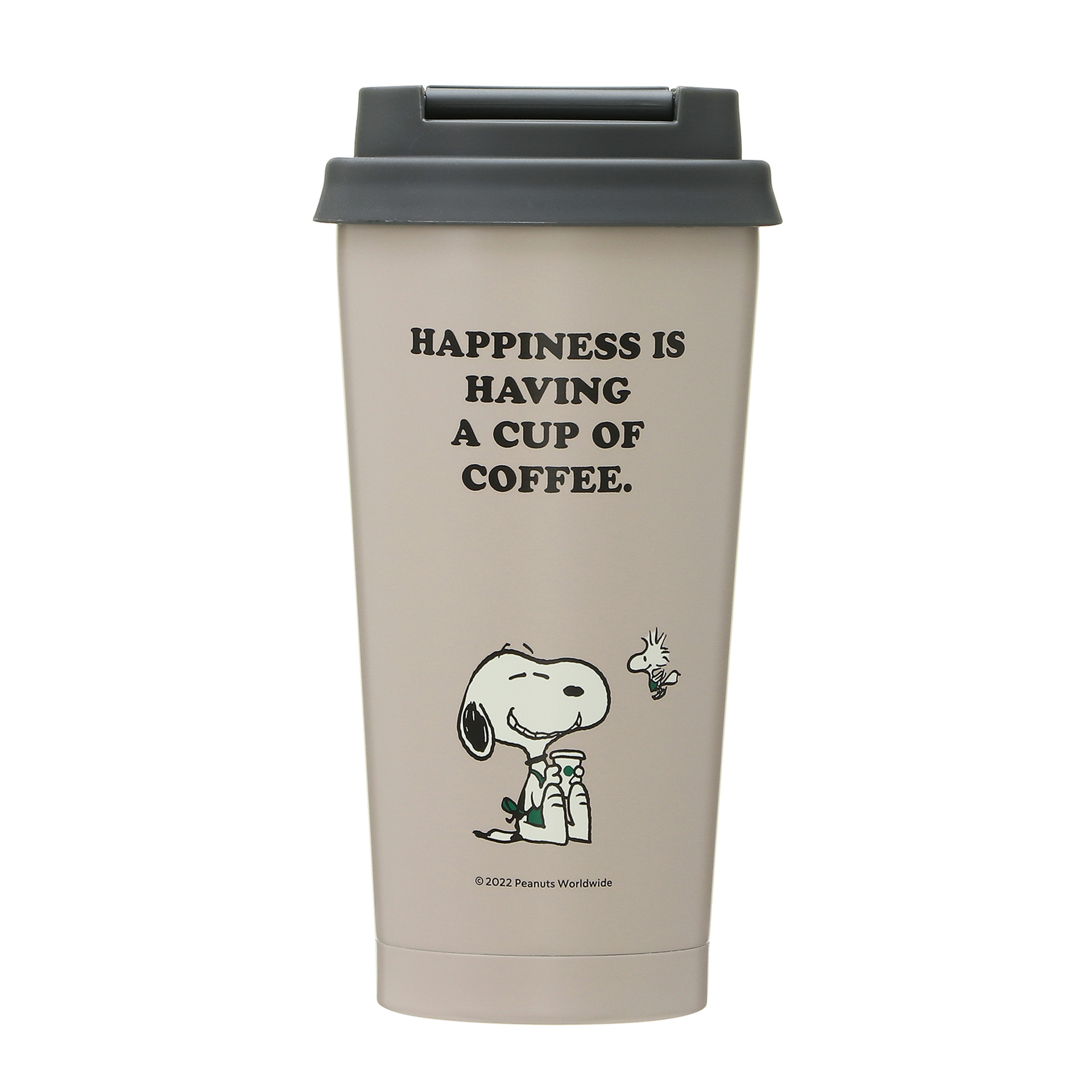 「ステンレスToGoロゴタンブラー PEANUTS473ml オフホワイト/グレー」（各4900円）