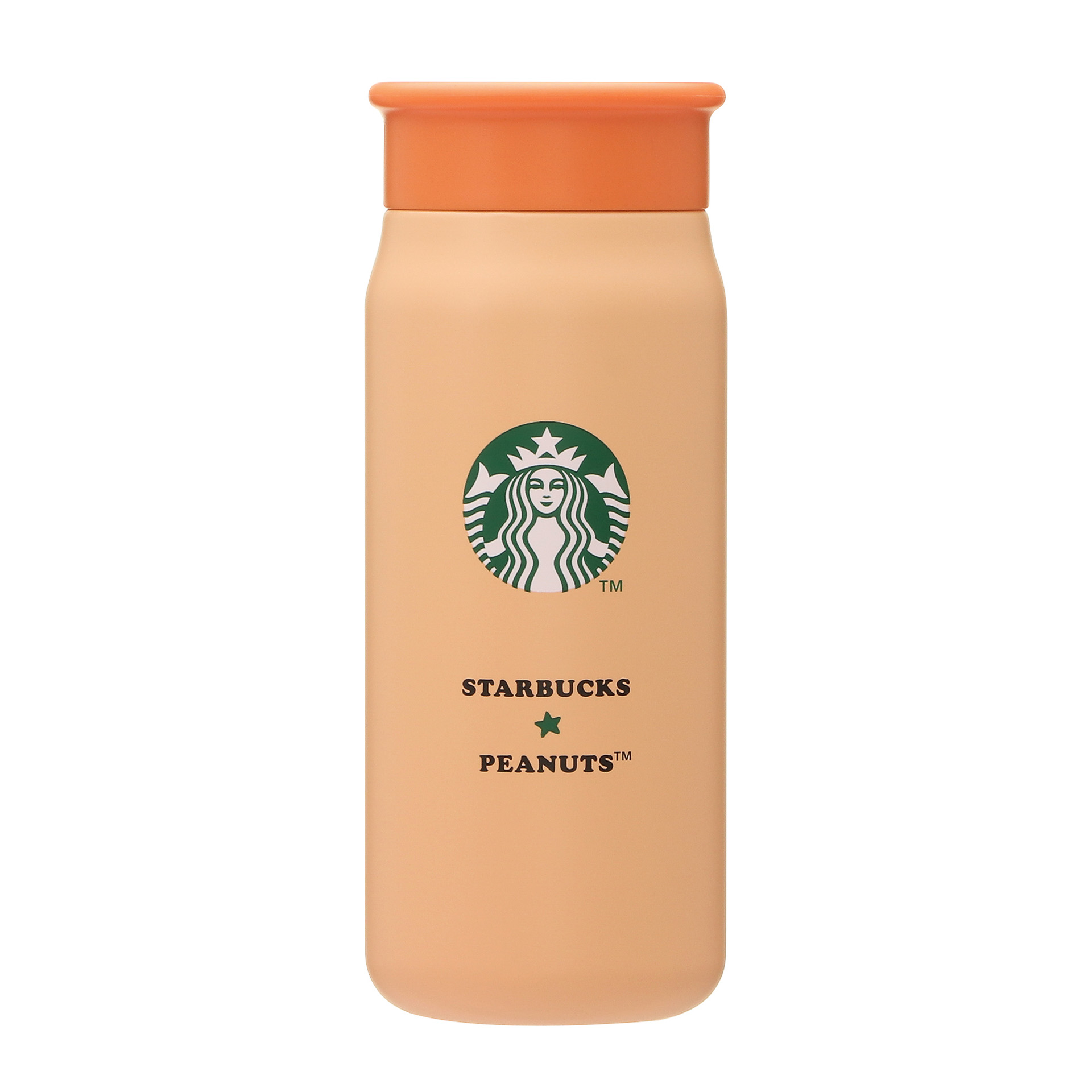 「ステンレスミニボトル PEANUTS 355ml オレンジ/イエロー」（各4700円）