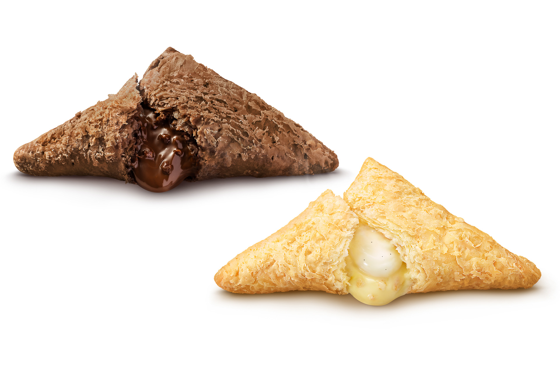 マクドナルド「三角チョコパイ 黒」と「三角チョコパイ 白の王様」