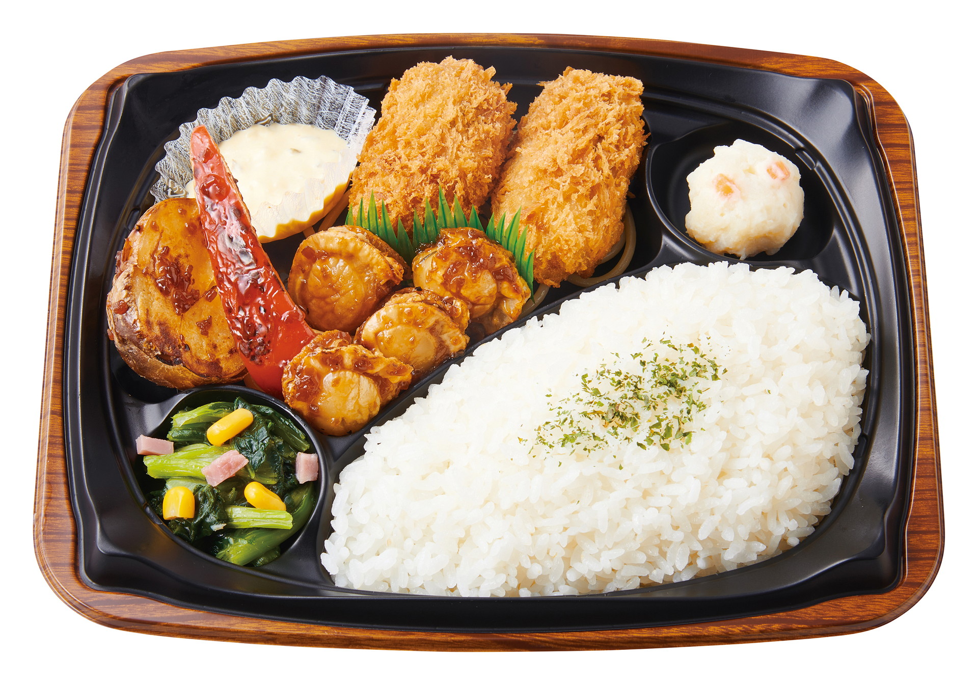 カキフライ＆ガリバタ醬油ホタテ プレート