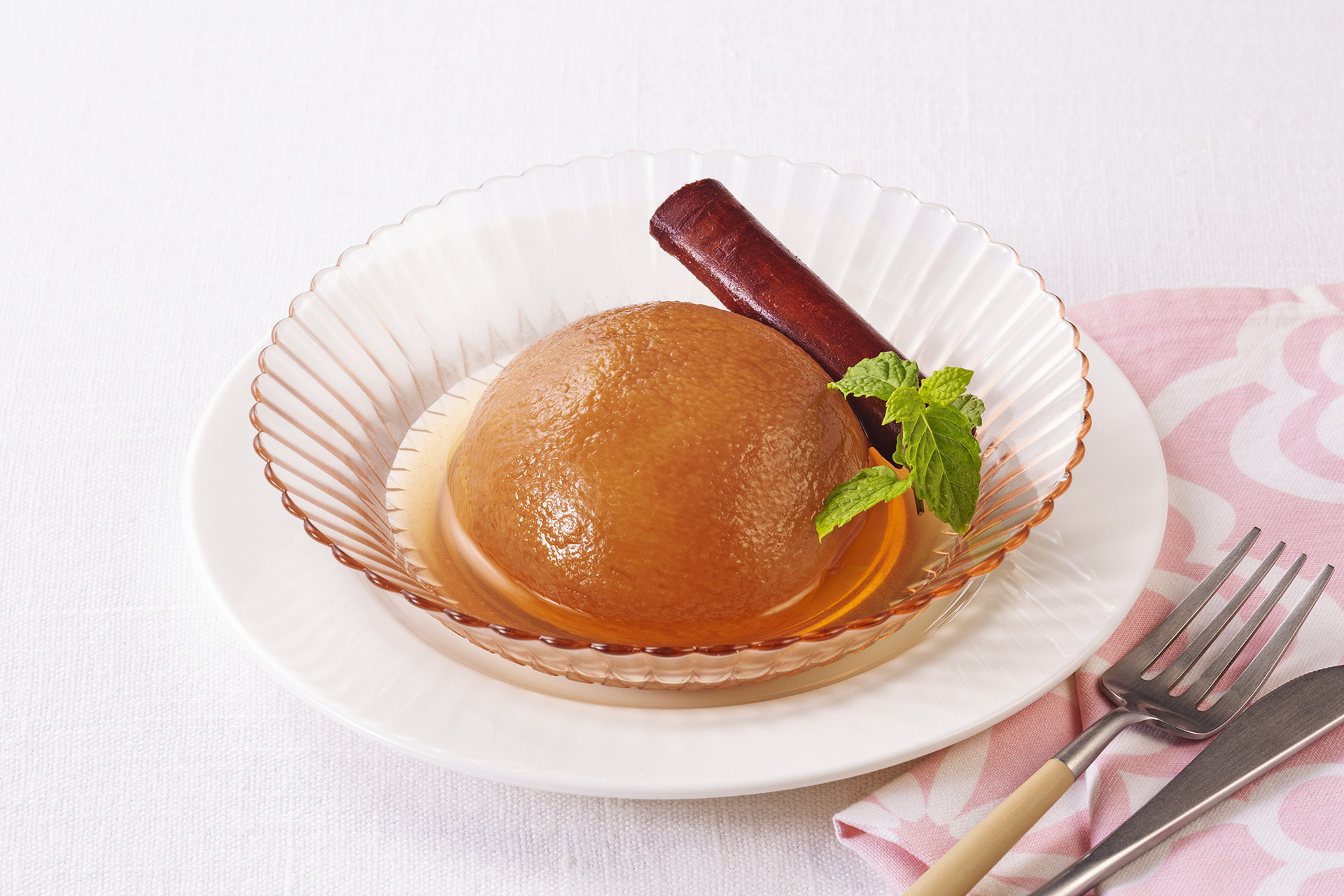 「午後の紅茶 ストレートティー」を使用した　「桃の午後ティーコンポート」
