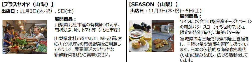 マルシェ出店