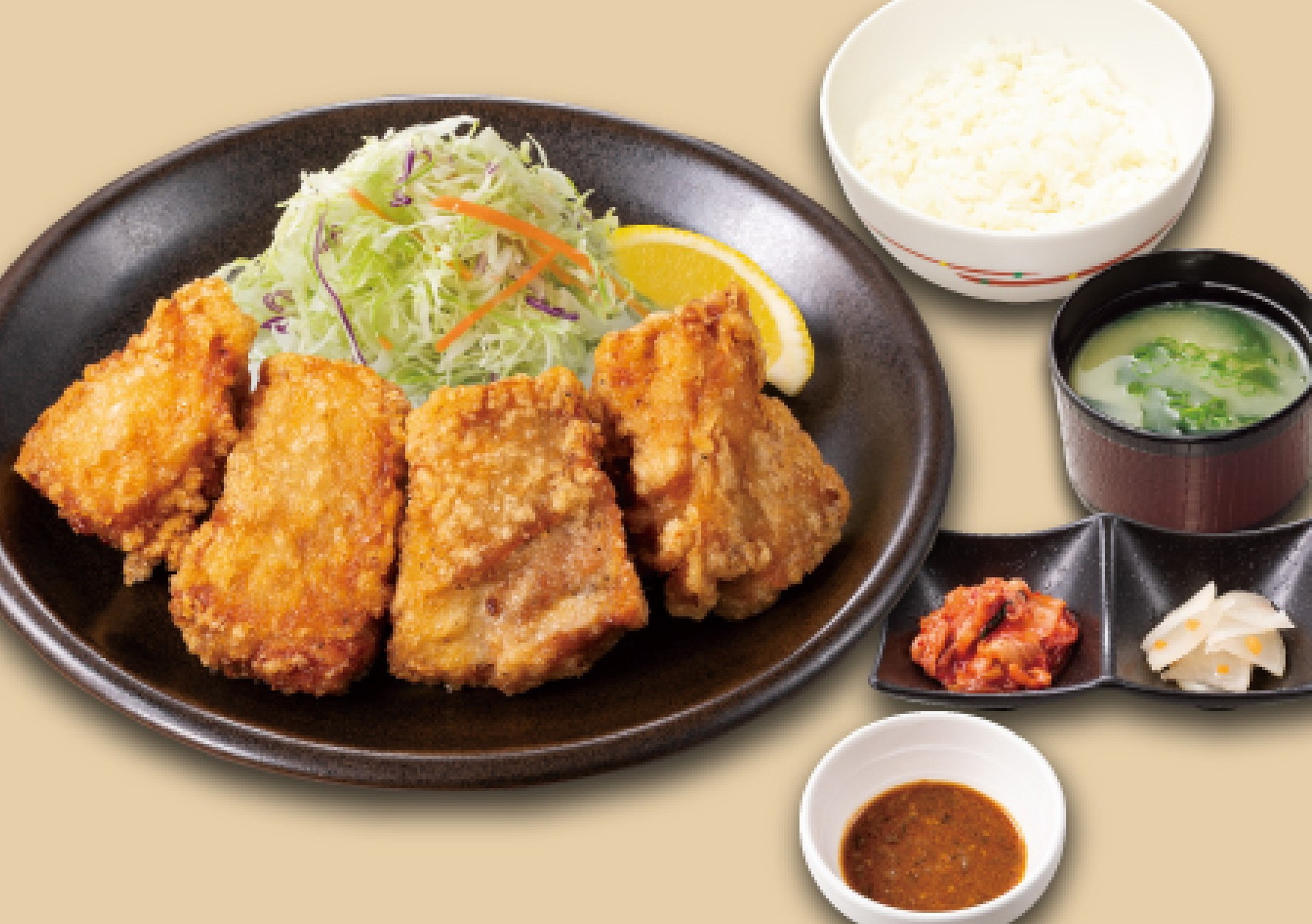 「から好し定食（ももから揚げ4個）」（714円）