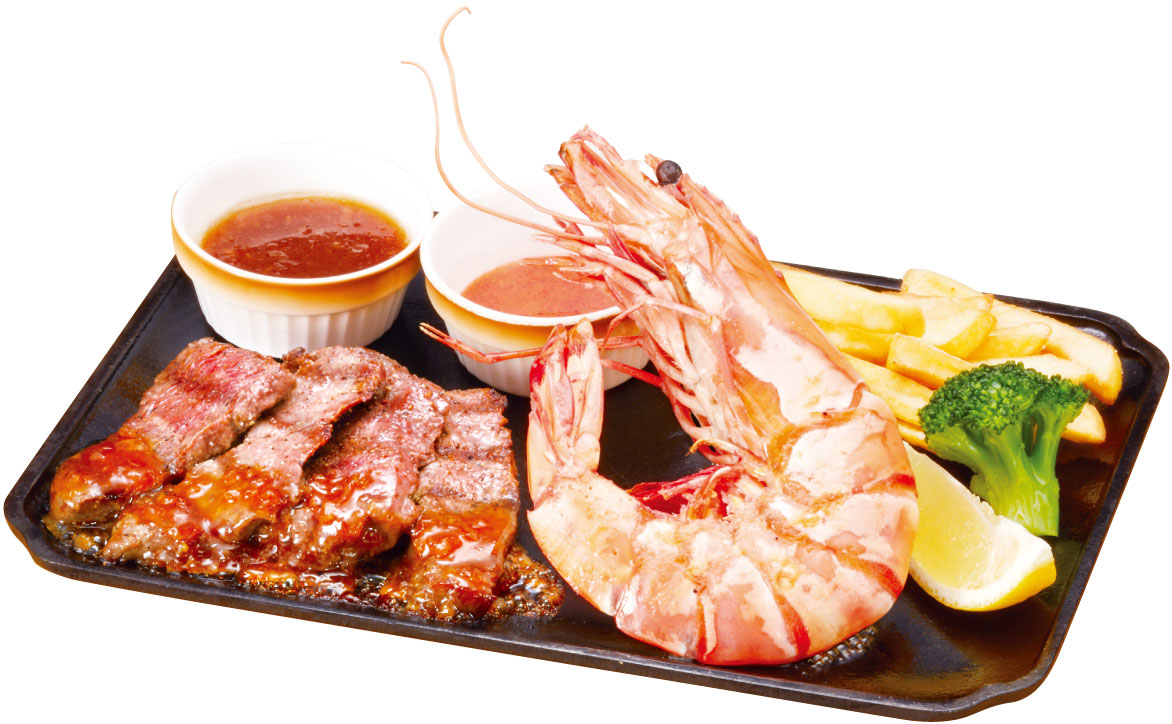 「天然シータイガーのグリル＆カットステーキ」（1639円）