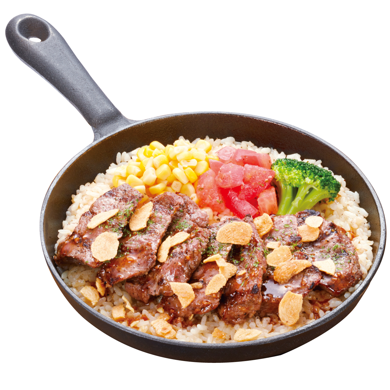 「熟成肉のガーリックステーキライス」（1419円）