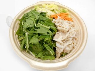 「豚肉と京みず菜のはりはり鍋」（550円）