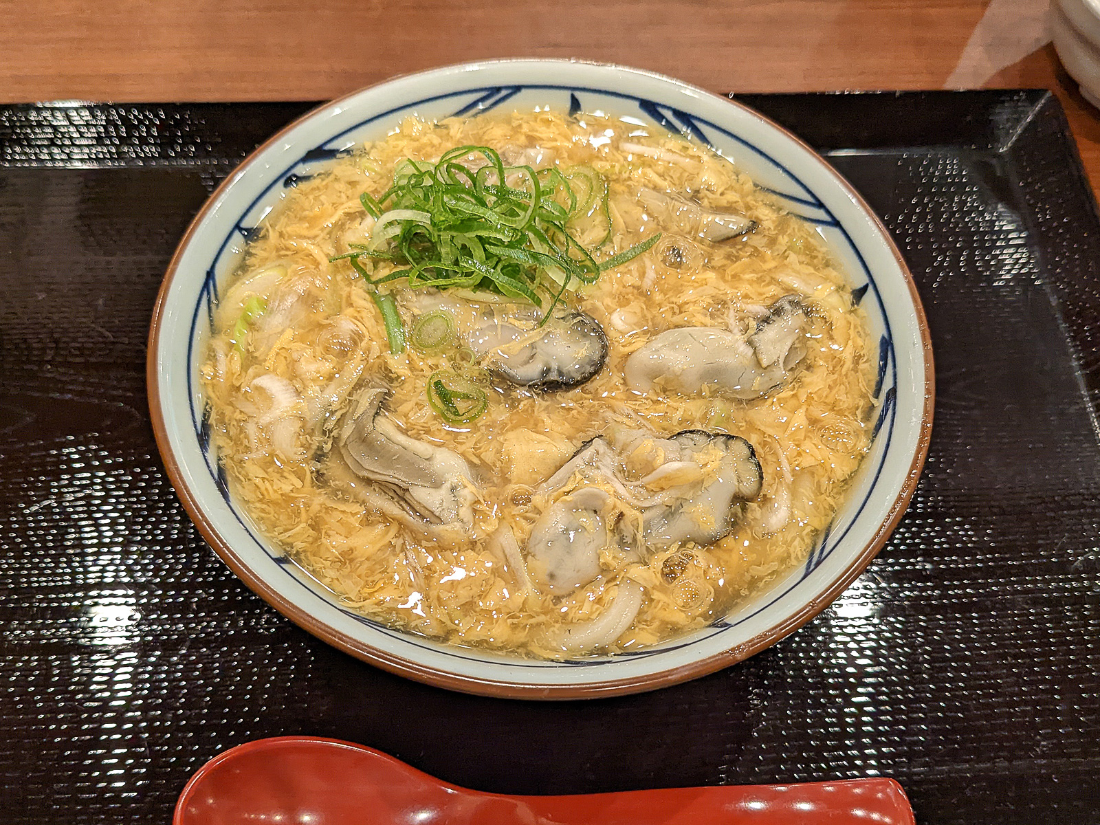 牡蠣たまあんかけうどん
