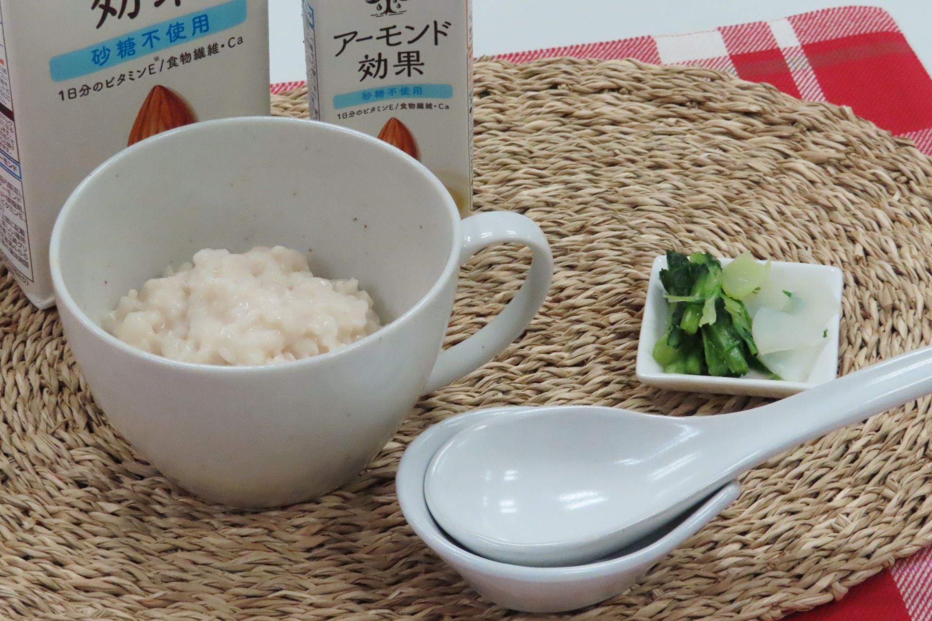 アーモンドミルクの七草粥