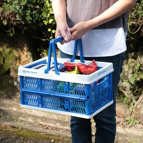 「【ブルーインパルス】取っ手付き折りたたみコンテナ（M）」（1430円）